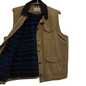 Cody‎ James Mens Tan Ram Canvas Quilted Lined Utility Vest XL Western CMFA18V3